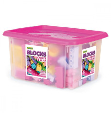 Blocks 132 pcs. in a container for girls