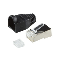 Plug connector CAT.6 100 pcs shielded black