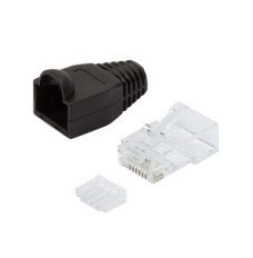 Plug connector CAT.6 100 pcs RJ45 unshielded black
