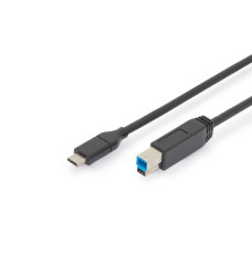 Connection Cable USB 3.1 Gen.2 SuperSpeed + 10Gbps USB Type C / B M / M Power Delivery, black, 1.8m