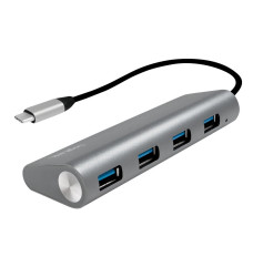 Hub 4xUSB 3.1, USB-C, aluminiowa obudowa 