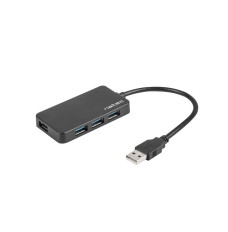 Koncentrator USB 4 porty Moth USB 3.0 czarny 