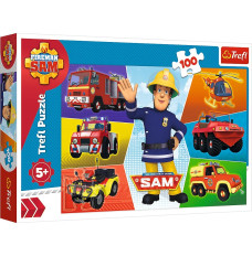 Puzzles 100 elements - Fireman Sams vehicles