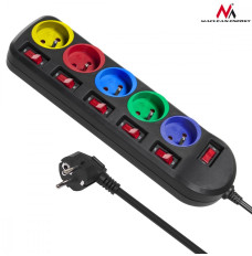 Power Strip 5 Sockets with Switches MCE204M