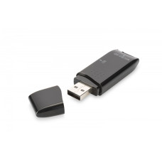 Card Reader 2-ports USB 2.0 SD MicroSD compact black