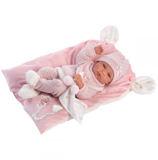 Nica 40 cm baby doll on a blanket