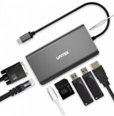 HUB 8-IN-1 USB3.1 Type-C PD 100W; D1019A