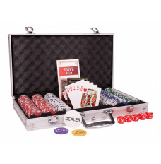 Poker chips in an aluminum case