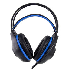 Gaming headphones with microphone deathstrike blue