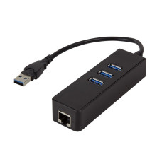 USB3.0 3-port hub with gigabit adapter