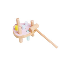 iWood Triangle Peg and Hammer Pastel wooden