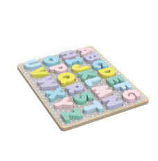 iWood Alphabet Puzzle wo oden pastel color