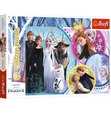 Puzzles 100 elements Glitter Frozen 2