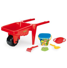 Wader Gigant wheelbarrow red witha set of sand