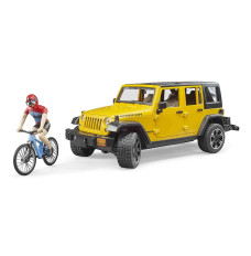 Bruder Jeep Wrangler with bicycle and figure