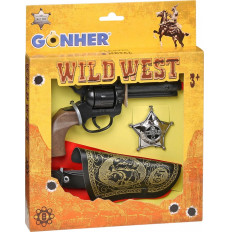 Cowboy set - Revo lver holster and badge Gonher 