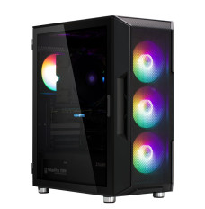 PC case I3 Neo ATX Mid Tower RGB fan x4, black