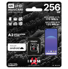 Memory card microSD IRDM 256GB UHS-I U3 A2 + adapter