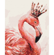 Picture Paint it! Flamingo in the crown