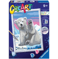 Coloring book CreArt for children A polar bear