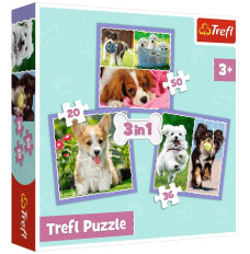 Puzzle 3in1 dogs 34854