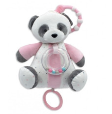 Panda music box pink 18 cm