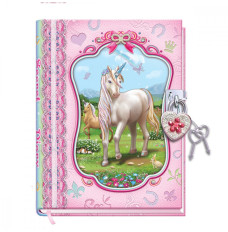 Pecoware Diary on a padlock - Unicorns