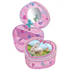 Pecoware Heart-shaped music box - Unicorns