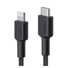 Cable CB-CL03 Black nylon Lightning-USB C | 2m | USB Power Delivery USB-PD | certificate MFi Apple
