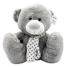 Plush toy Silver collection - Gray teddy bear 25 cm