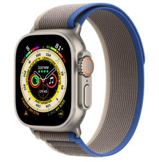 Watch Ultra GPS + Cellular, 49mm Titanium Case with Blue Gray Trail Loop - S M