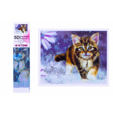 Diamond mosaic - Kitten in the snow