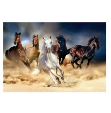 Diamond mosaic - Horses at a gallop