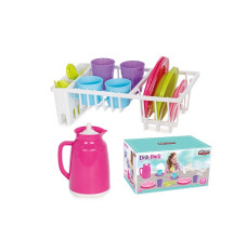 Set of dishes with dryer
