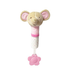 Toy with sound Mouse 17 cm beige