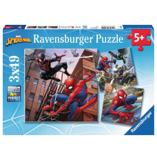Puzzle 3x49 elements Spiderman