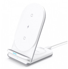 AUKEY LC-A2 White Wireless Charger 2in1 USB-C