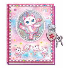 Pecoware Diary with a padlock - Cat ballerina