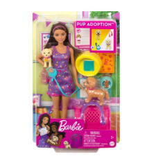 Doll Barbie and puppies