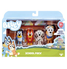 Bluey Figures 4pack School pack