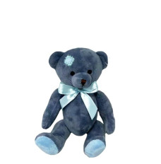 Mascot Teddy Bear Matt with blue accessories 18 cm