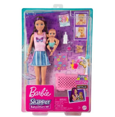 Barbie Skipper babysitter doll Crib and bean