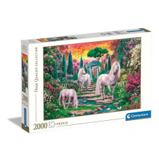 Puzzle 2000 elements High Quality - Classical Garden Unicorns