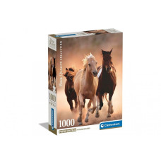 Puzzle 1000 elements Compact Running Horses