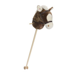 Horse on a stick Hobby Horse brown and white with sound 100cm