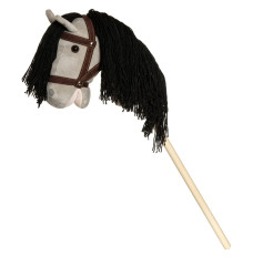 Horse on a stick Hobby Horse gray with reins 80cm