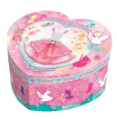 Pecoware Butterflies heart-shaped music box
