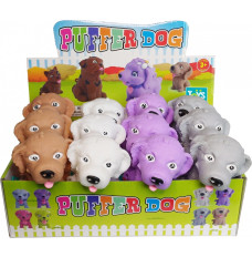 Figurine Squishy dog mix of colors display 12 pieces