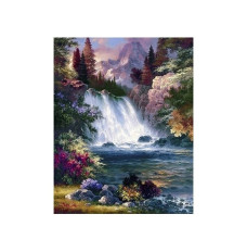 Diamond mosaic - Waterfall in the mountains
