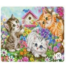 Diamond mosaic - Three happy cats